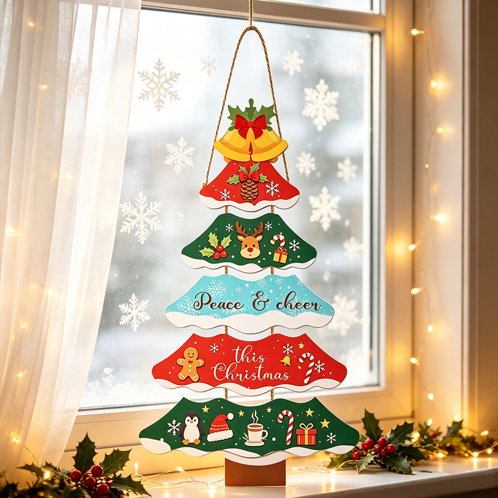 귀여운 크리스마스 트리 종이 장식품 축제 분위기의 문/ - Home Decor Xmas Tree 리뷰 및 가격