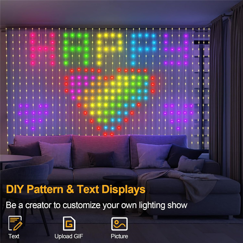 스마트 LED 커튼 조명 USB, 400 LED 다이내 - String Curtain Light 리뷰 및 가격