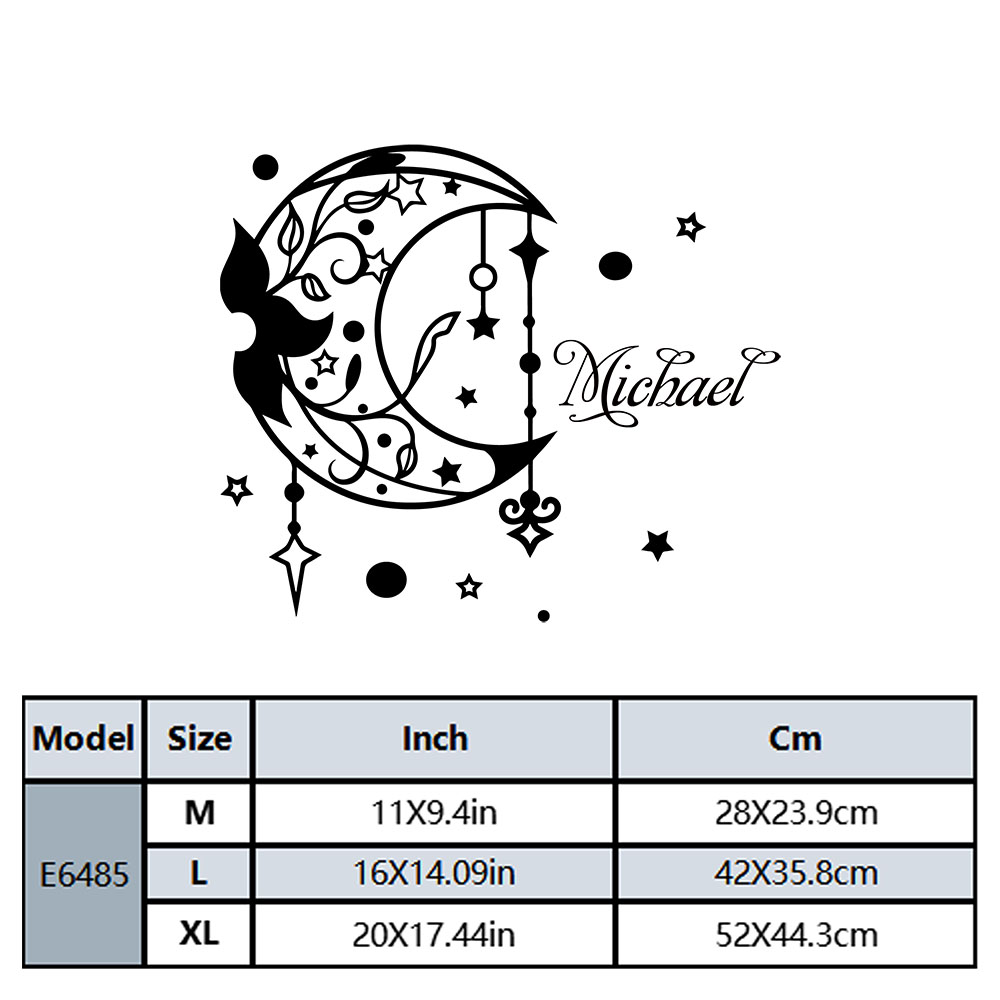 1PC Cool Moon 맞춤형 이름 아트 스티커 홈  - Home Decor Sticker 리뷰 및 가격