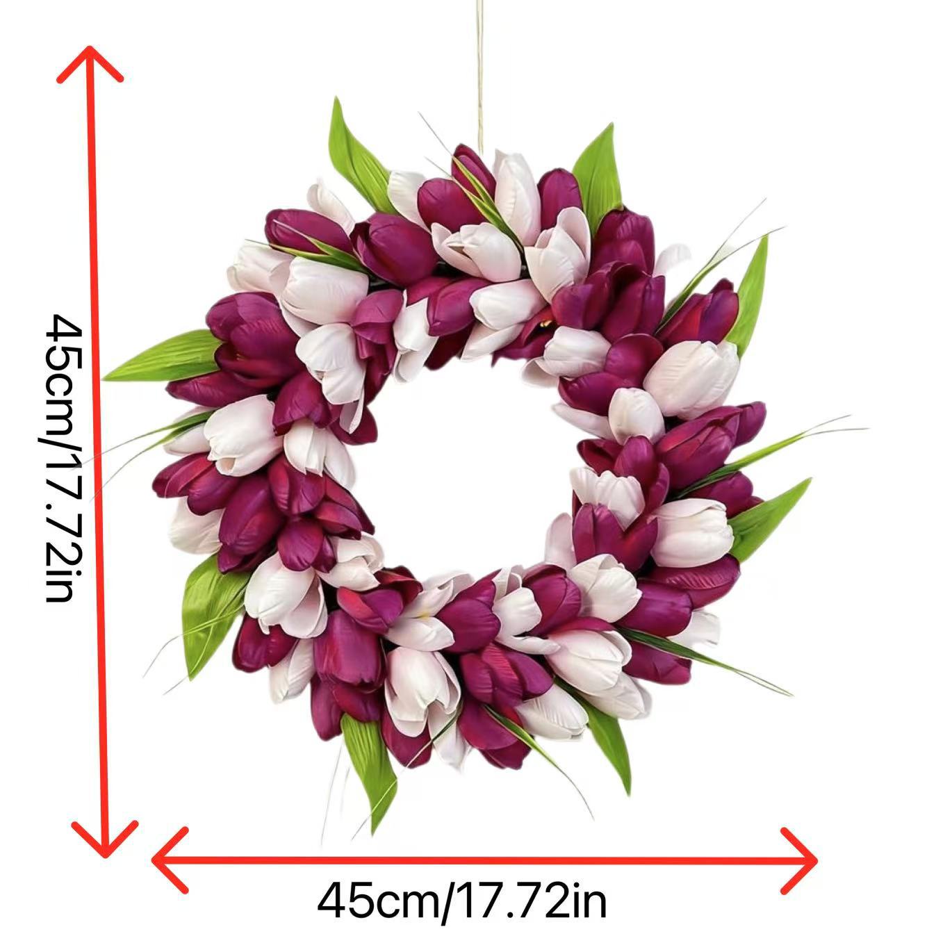 2026 봄과 여름 다채로운 튤립 화환 펜던트 인공 발 - Home Decor Tulip 리뷰 및 가격